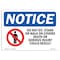 Signmission Safety Sign, OSHA Notice, 10" Height, Do Not Sit Stand Or Walk On Sign With Symbol, Landscape OS-NS-D-1014-L-11365 - alternate 1